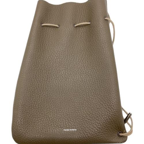 Hender Scheme zacc レザー 巾着バッグ トートバッグ パープル Hender Scheme zacc レザー 巾着バッグ トートバッグ パープル