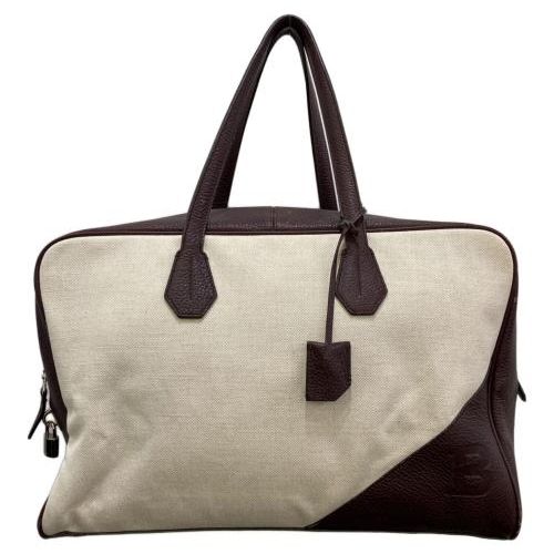 中古・古着通販】BALLY (バリー) レザーキャンバスボストンバッグ 中古・古着通販】BALLY (バリー) レザーキャンバスボストンバッグ