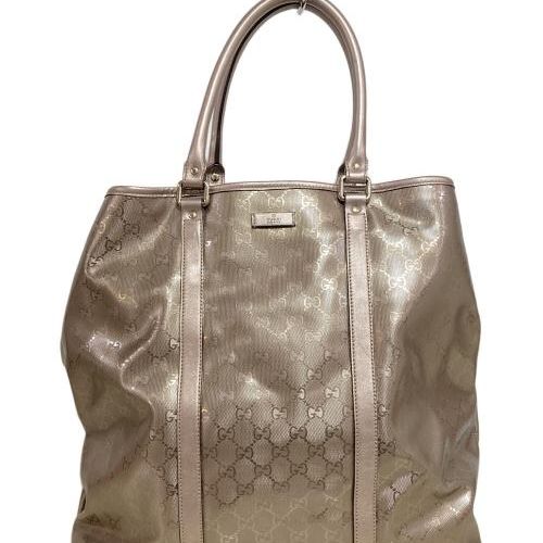 中古・古着通販】GUCCI (グッチ) メタリックトートバッグ ピンク