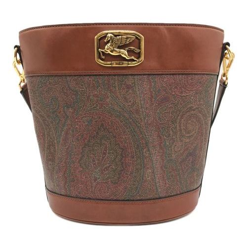 中古・古着通販】ETRO (エトロ) ペガソ バケットバッグ ブラウン 