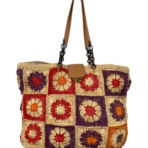 中古・古着通販】TORY BURCH (トリーバーチ) カゴバッグ ベージュ