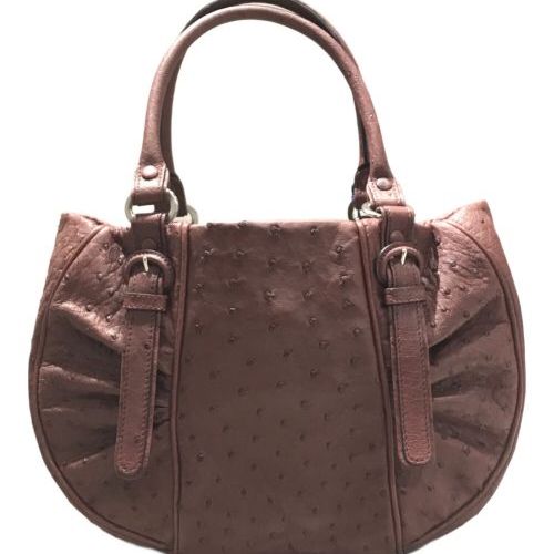 未使用品　✨美品✨　オーストリッチハンドバッグ ブラウン　オーダー品 中古・古着通販】ZAO (ザオー) オーストリッチハンドバッグ ブラウン