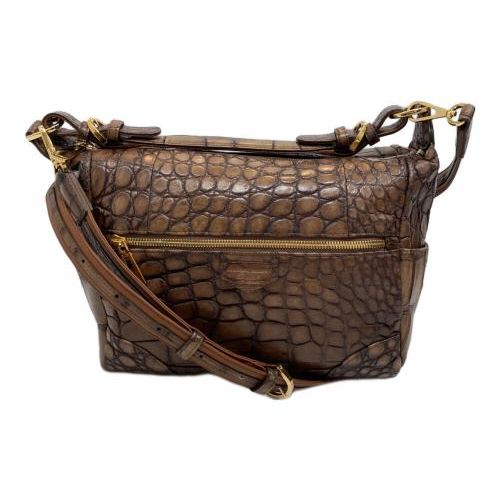 ★大幅値下げ中★新品未使用レザージュエルズ クロコ 本革 ショルダーバッグ 美品/ LEATHERJEWELS レザージュエルズ クロコダイル ショルダー