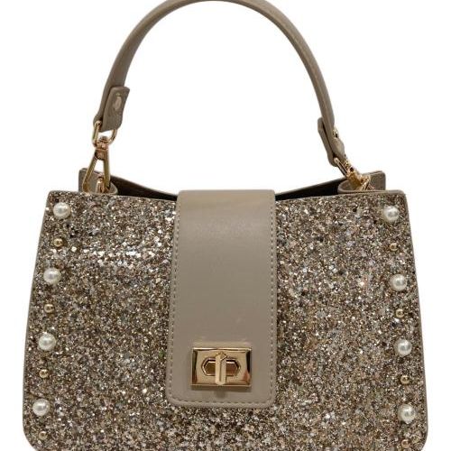 中古・古着通販】DIANA (ダイアナ) キラキラグリッターBAG ベージュ