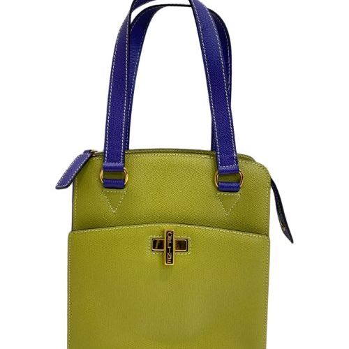 中古・古着通販】CELINE (セリーヌ) ハンドバッグ イエロー×グリーン