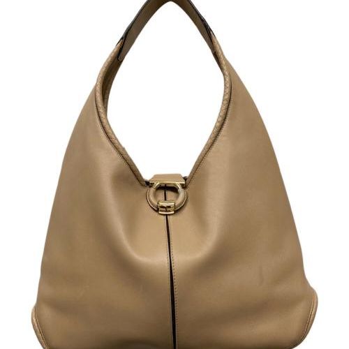 サルヴァトーレフェラガモ ワンショルダーバッグ ブラウン ベージュ ボア レザー レディース Salvatore Ferragamo 【中古】 中古・古着通販】Salvatore Ferragamo (サルヴァトーレ フェラガモ