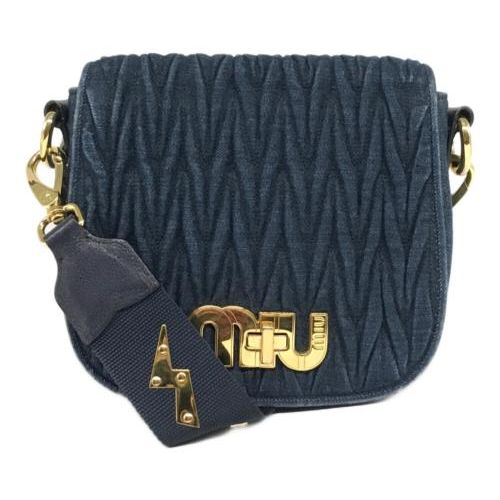 MIU MIU デニム メッセンジャーバッグ 中古・古着通販】MIU MIU (ミュウミュウ) マテラッセデニムショルダー