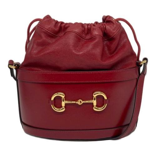 中古・古着通販】GUCCI (グッチ) ホースビット バケットバッグ レッド