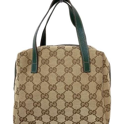 中古・古着通販】GUCCI (グッチ) GGキャンバス ハンドバッグ ベージュ