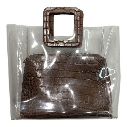 STAUD スタウド ハンドバッグ レディース 【古着】【中古】 中古・古着通販】STAUD (スタウド) クリアバッグ クリア×ブラウン