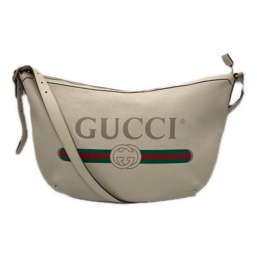 美品 GUCCI グッチ デカ GG柄 ハーフムーン ワンショルダー 総柄 GUCCI グッチ ハーフムーン ショルダーバッグ GG柄 シェリー