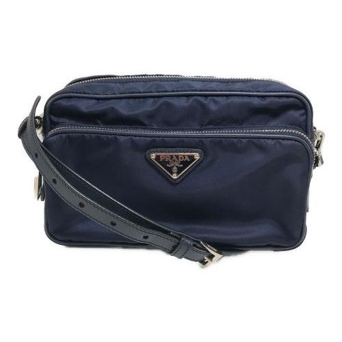 PRADA ネイビー ショルダーバッグ PRADA（プラダ） ナイロン ショルダーバッグ ネイビー 紺 2VH048 斜め