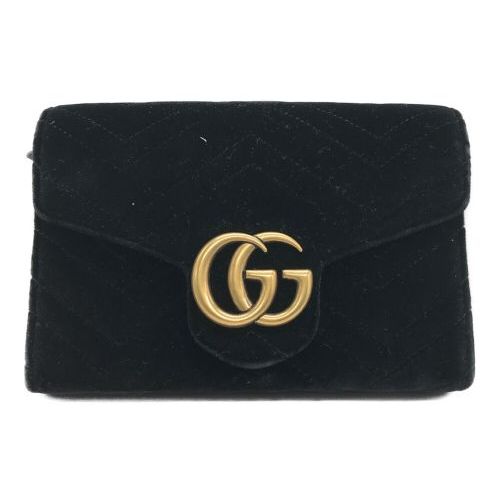 中古・古着通販】GUCCI (グッチ) GGマーモント チェーンウォレット ショルダーバッグ/474575 ブラック｜ブランド・古着通販  トレファク公式【TREFAC FASHION】スマホサイト