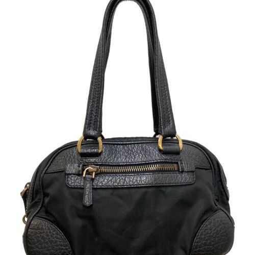 中古・古着通販】PRADA (プラダ) レザーナイロンボストンバッグ