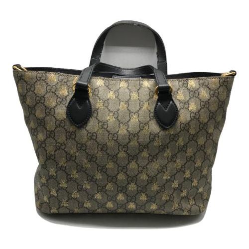 希少　未使用級　グッチ　キャンバス　コート　GG柄　モノグラム　シグネチャー　蜂 中古・古着通販】GUCCI (グッチ) 蜂モノグラムハンドバッグ｜ブランド
