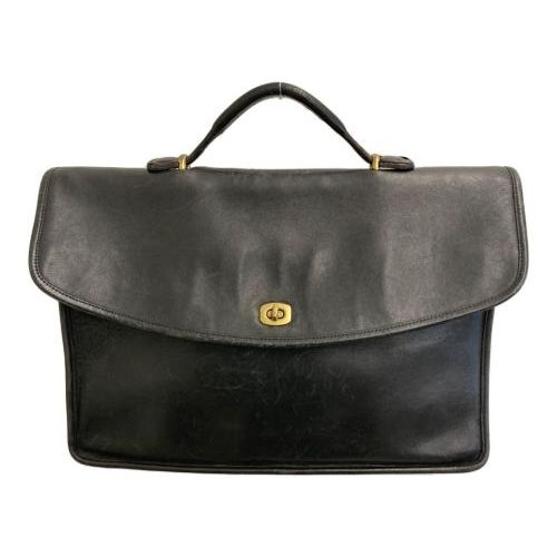 中古・古着通販】COACH (コーチ) レザー ブリーフケース ブラック