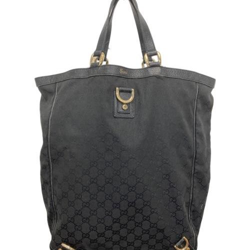 中古・古着通販】GUCCI (グッチ) アビー/GG柄トートバッグ ブラック