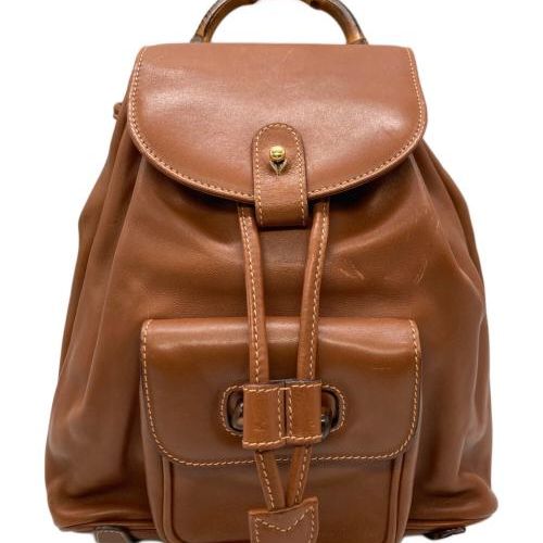 中古・古着通販】GUCCI (グッチ) バンブーミニリュック ブラウン