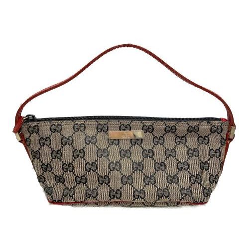 中古・古着通販】GUCCI (グッチ) アクセサリーポーチ ブラウン