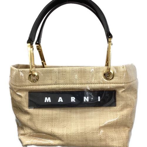 MARNI マルニGLOSSY GRIP RAFIA トートバッグ 中古・古着通販】MARNI (マルニ) GLOSSY GRIP RAFIA ベージュ