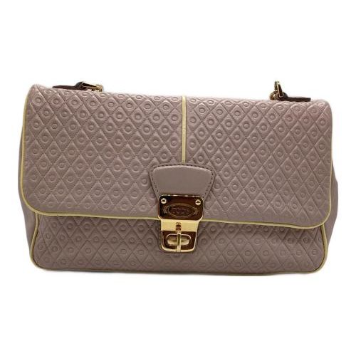 新品未使用　TOD'S ピンクベージュ スマホショルダーバッグ 中古・古着通販】TOD'S (トッズ) チェーンショルダーバッグ ピンク