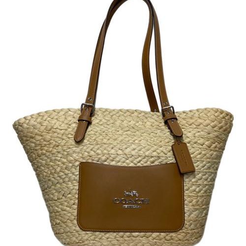 中古・古着通販】COACH (コーチ) ラージトート カゴバッグ ベージュ