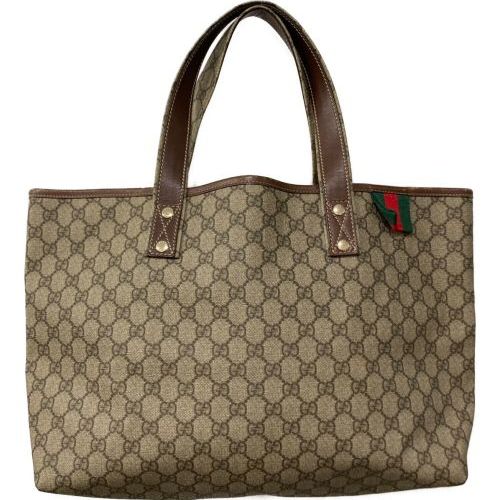 【中古・古着通販】GUCCI (グッチ) GGスプリームPVCトートバッグ ベージュ｜ブランド・古着通販 トレファク公式【TREFAC  FASHION】スマホサイト