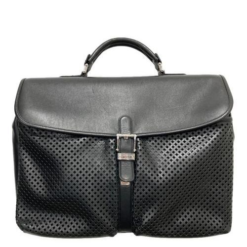 モンブラン ビジネスバッグ ブラック レザー 正規店購入 中古・古着通販】MONTBLANC (モンブラン) ビジネスバッグ ブラック