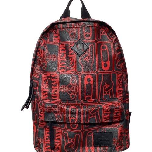 ヴィヴィアンウエストウッド デイパック タグリュック キャンバス レッド 総柄 Vivienne Westwood 新品 ヴィヴィアン・ウエストウッド タグ