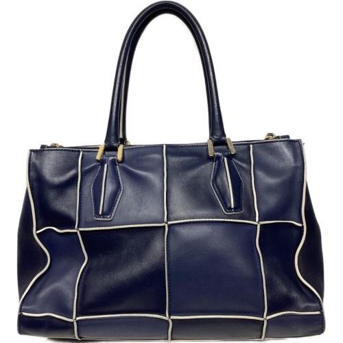 希少✨ トッズ Dキューブ ハンドバッグ レザー バイカラー ブルー系 希少✨ トッズ Dキューブ ハンドバッグ レザー バイカラー ブルー系