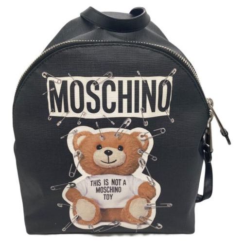 中古・古着通販】MOSCHINO (モスキーノ) テディベア リュック ブラック