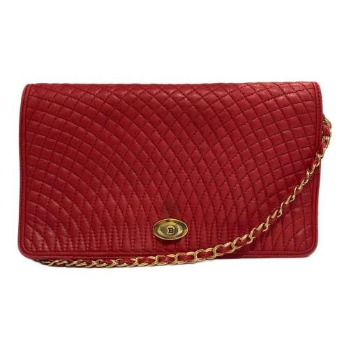美品】バリーBALLY 2wayレッド キルティングバックパック 美品】バリー