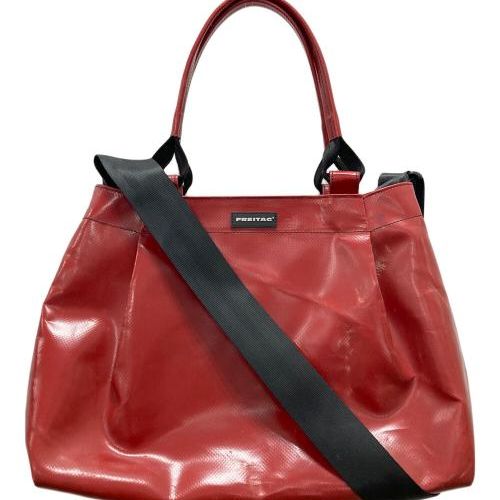 FREITAG エコバッグ グレー/レッド フライターグ新作バックパック“エアバッグ”をそのまま再利用した