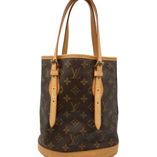 中古・古着通販】LOUIS VUITTON (ルイ ヴィトン) モノグラム・プチバケット ブラウン｜ブランド・古着通販 トレファク公式【TREFAC  FASHION】スマホサイト