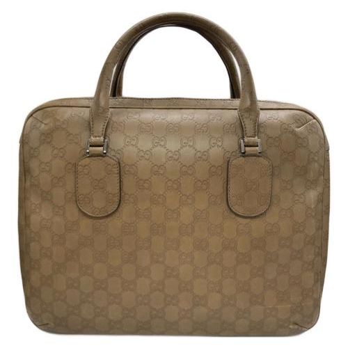 Gucci ビジネスバッグ ベージュ/青 収納袋付き 中古・古着通販】GUCCI (グッチ) ビジネスバッグ ベージュ｜ブランド