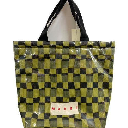 中古・古着通販】MARNI (マルニ) PVCチェックトートバッグ オリーブ