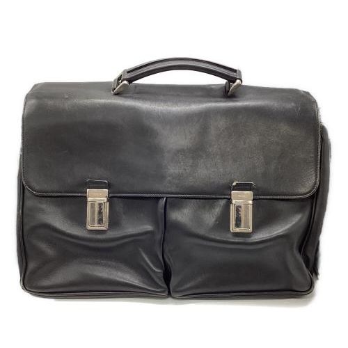イタリア製正規品【PRADA】名作オールレザーブリーフケース ドクターズバッグ 中古・古着通販】PRADA (プラダ) オールレザー ドクターズバッグ