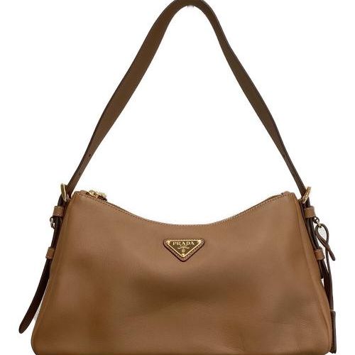 PRADA / プラダ ■クロスボディ　ショルダーバッグ　ブラウン ブランド【バッグ/バック/BAG/鞄/カバン】 【中古】 中古・古着通販】PRADA (プラダ) エメミディアムレザーショルダー