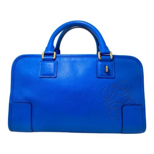 LOEWE アマソナ 28 ブルー　ターコイズ スエード ハンドバッグ　ロエベ 中古・古着通販】LOEWE (ロエベ) アマソナ28/ハンドバッグ