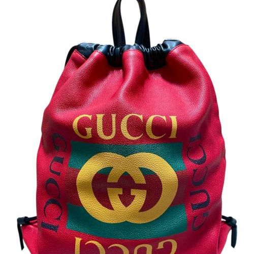 中古・古着通販】GUCCI (グッチ) ドローストリングロゴナップサック