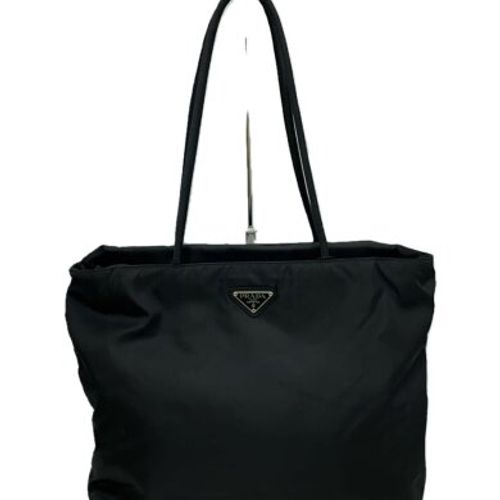 プラダ 台形 トートバッグ 三角ロゴプレート ブラック ナイロン PRADA(プラダ) / 三角ロゴ/トートバッグ/ナイロン/BLK | 中古品