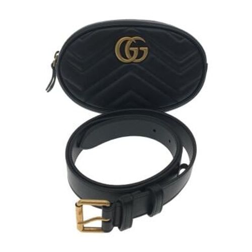 GUCCIポーチ GG jumbo medium pouch in black leather | GUCCI® US