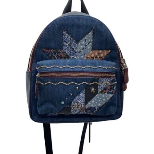 COACH◇ネイビー×マルチレザー/ミニリュック/-/NVY/F39917