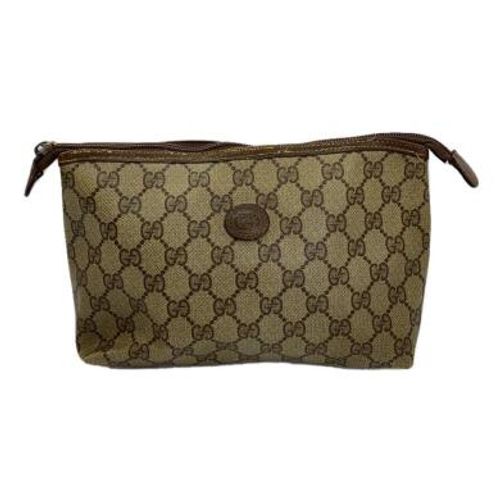 GUCCI(グッチ) / OLD/ポーチ/レザー/BRW/総柄/014・115・6088/汚れ有