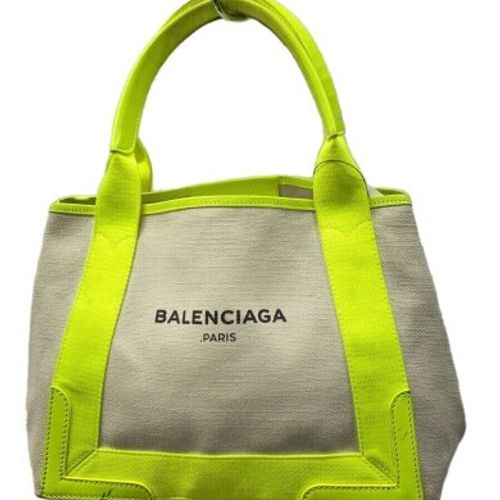 BALENCIAGA トートバッグ ホワイト イエロー BALENCIAGA トートバッグ ホワイト/イエロー