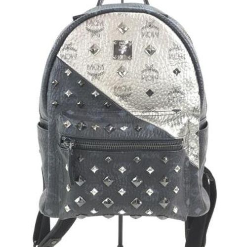 中古　MCM リュック 使用感あり MCM(エムシーエム) / リュック/レザー/GRY/総柄/mmk5axl87sv001