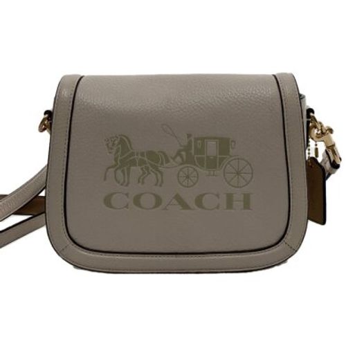 【中古】COACH サドル バッグ ウィズ ホース アンド キャリッジ ショルダーバッグ レザー ロゴ 型押し 黒 C4058 コーチ COACH サドル バッグ ウィズ ホース アンド キャリッジ