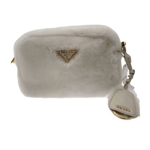 PRADA / ショルダーバッグ/--/WHT/1BH192 PRADA(プラダ) / シアリングファーショルダーバッグ/ショルダーバッグ