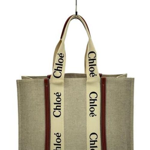 Chloé ロゴ入り ベージュ トートバッグ