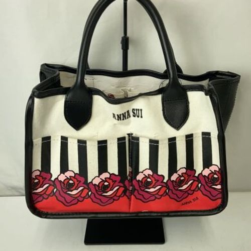 美品　ANNA SUI 牛革 スタッズ付バッグ　ハンドバッグ　総柄 316761-90_1_db47c3a8-c6ce-4165